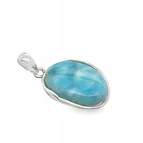 WISIOR srebrny ZAWIESZKA z kamieniem LARIMAR SREBRO NIEBIESKI srebrny