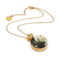 Wisiorek dwustronny korona unikat bursztyn srebro 925 pozłacane  1078