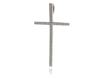 Wisiorek srebrny Duży krzyż w0415 - 2,6g. - FALANA