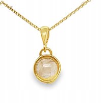 WISIOREK srebrny pozłacany ZAWIESZKA kamień księżycowy złoty