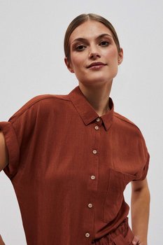 Wiskozowa koszula z kieszonką-XL - Moodo