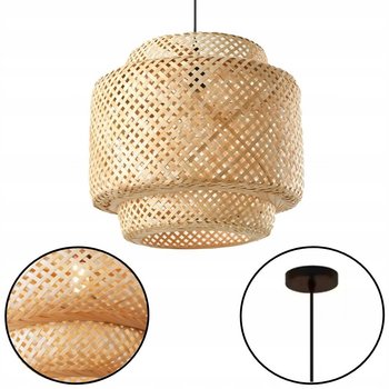 Wisząca DUŻA lampa bambusowa BOHO Naturalna loftowa nowoczesna 50cm E27 - inna (Inny)