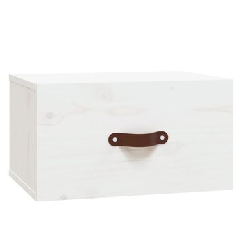 Wisząca szafka nocna, drewno sosnowe, biała, 40x29 / AAALOE - Inny producent