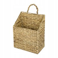 WISZĄCY KOSZ PLECIONY | Z HIACYNTU WODNEGO | KOSZ NA GAZETY | NATURALNY