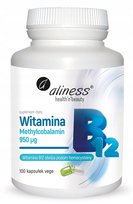 Witamina B12 Methylcobalamin 950µg x 100 kaps. VEGE suplement || Aliness