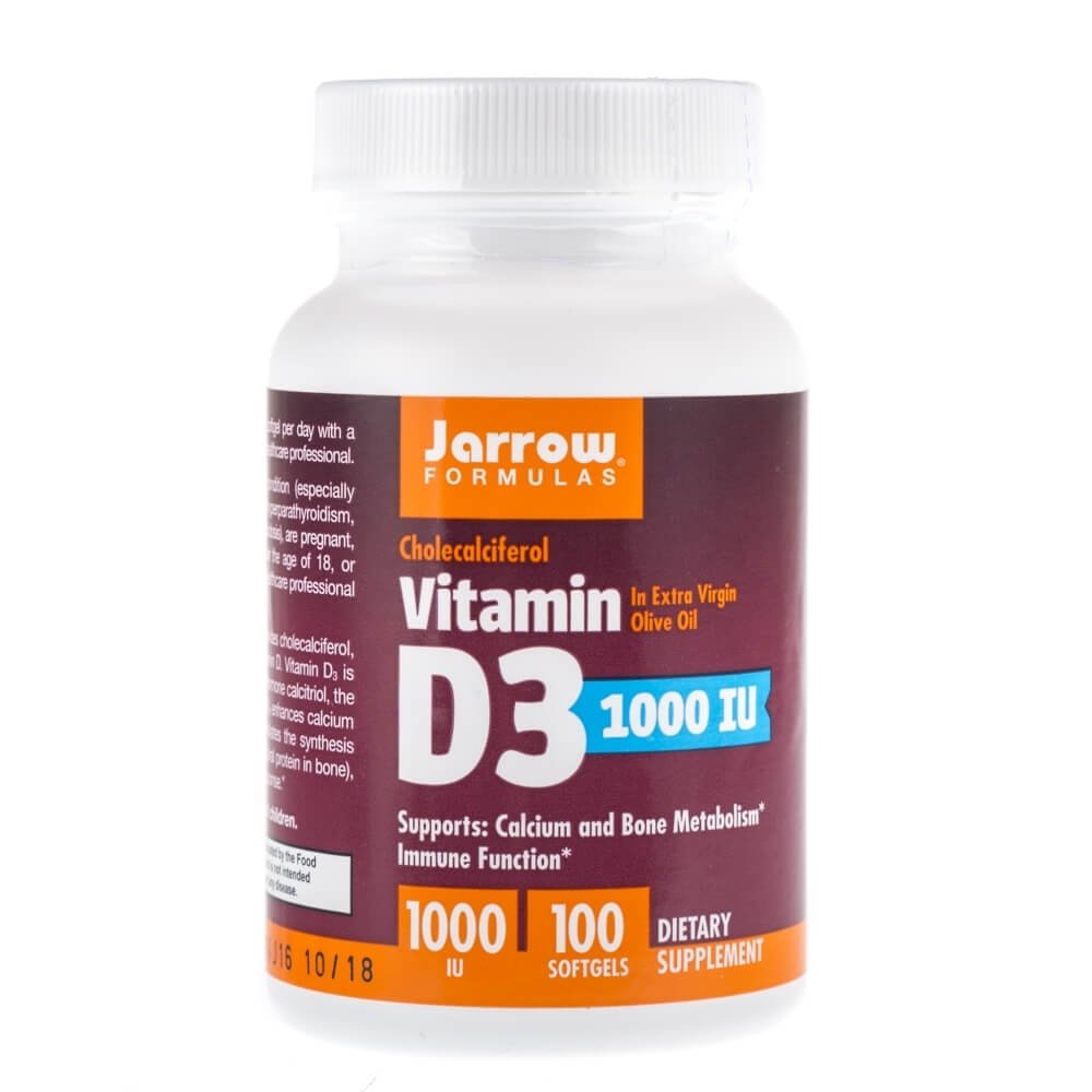 Witamina D3 1000 IU JARROW FORMULAS, 100 kapsułek Sklep