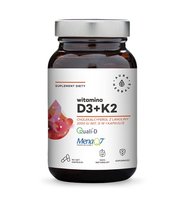 Witamina D3 2000 IU + K2 suplement diety 90 kapsułek Aura Herbals