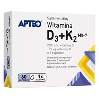 Witamina D3 + K2 Mk 7 Apteo 60 Kaps. SYNOPTIS PHARMA