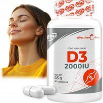 Witamina D3 Na 90 Dni Wysoka Porcja 1000% Rws Kości Mięśnie Zęby Odponorść 6PAK NUTRITION