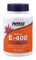 Witamina E 400 IU + Selen 100 mcg ( Suplement diety, 100 kaps.) Now Foods