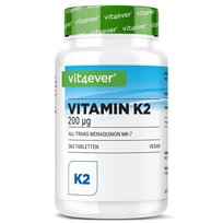 WITAMINA K2 MK-7 200 mcg 365 TABLETEK WSPARCIE KOŚCI I KRĄŻENIA VIT4EVER