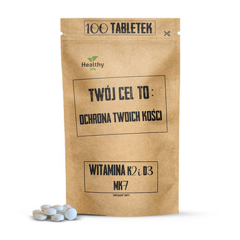 Witamina K2 MK7 + D3 - mocne kości i odporność. 100 tabletek. - Twój Cel To