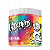 Witaminy Muscle Clinic Smoothie Vitamins Ginseng 300g Proszek Wsparcie Odpo