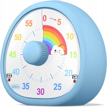 Wizualny Minutnik 60 Minut - Cichy, Ładowalny, Idealny dla Dzieci i Biura - TRS