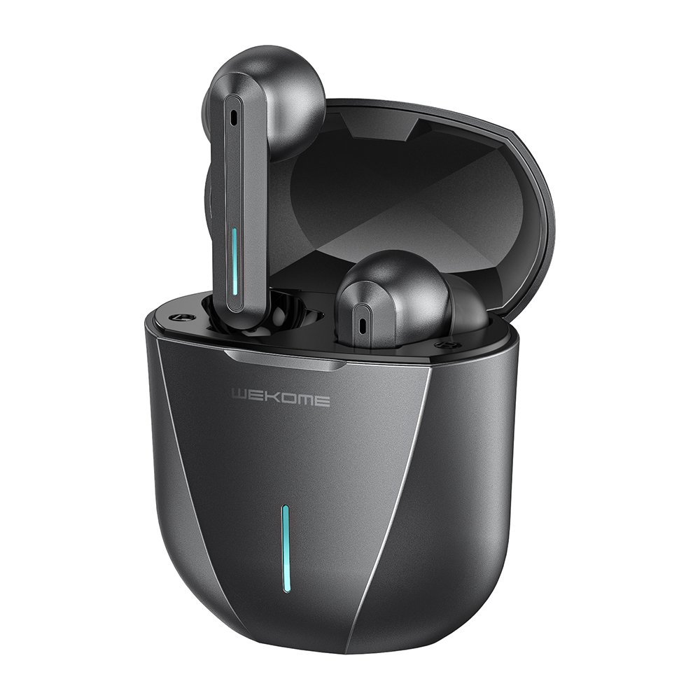Фото - Навушники WK Design bezprzewodowe słuchawki Bluetooth TWS wodoodporne IPX4 szary (ET