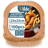 Wkład do frytkownicy Air Fryer beztłuszczowej papierowy kwadratowy 23x23 cm 100 szt. Vilde
