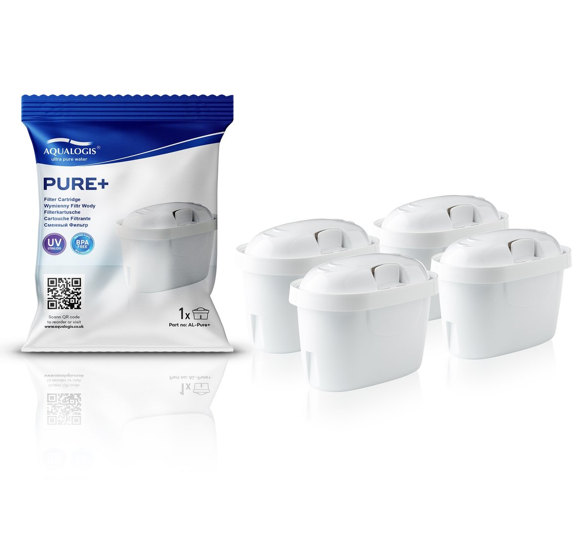 Aquafloow Cartucce Filtranti Per Acqua Mg+ Magnesio - 6 Pezzi - Compatibili Dafi, Brita Maxtra+, Philips E Altri
