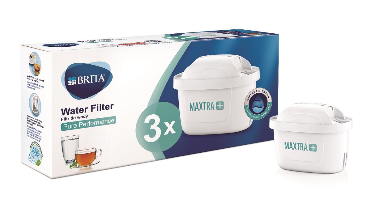 Wkład filtrujący BRITA Maxtra PRO, 3 szt. - Pure Performance filtr do wody dzbanek redukcja kamienia chloru ołowiu