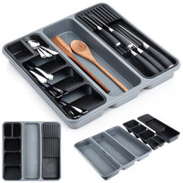 Wkład na sztućce do szuflady szary 40x40 cm