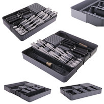 Wkład Organizer do szuflady rozsuwany EVO na sztućce i noże 26,8-46,8 cm