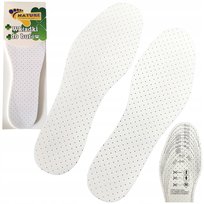 Wkładki do butów Białe Uniwersalne 35-45 do przycięcia Przeciwpotne