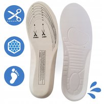 Wkładki do butów PROFILOWANE sztywne 36–46 BIAŁE do przycięcia