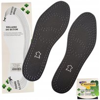 Wkładki do butów Skórzane Czarne 35-45 do przycięcia Przeciwpotne