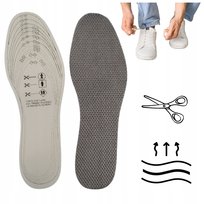 Wkładki do Butów SZARE 35–45 Miękkie Gąbka Przewiewne Wentylacja