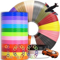 WKŁADY DO DŁUGOPISU 3D FILAMENT 100M 20 KOLORÓW PLA WYSOKA JAKOŚĆ