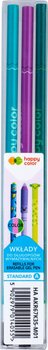 Wkłady do długopisu wymazywalnego, Standard A, 0.5 mm, mix 3 kolory: turkus, fiolet, oliwka, Happy Color - Happy Color