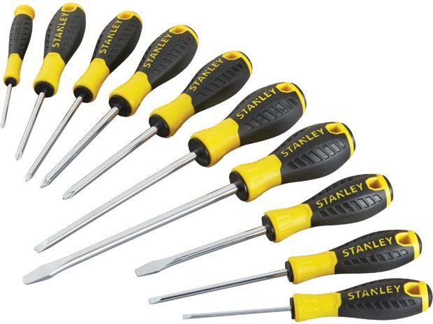 Wkrętaki STANLEY Essential, 10 elementów