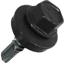 Wkręty farmerskie 4,8x19 mm RAL 7016 – z podkładką EPDM – do blachy – 100 szt.