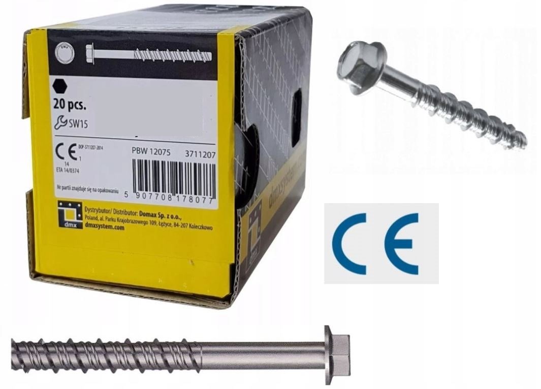 Wkręty do betonu 12,5 mm - PBW 20 szt 12,5x100-Zdjęcie-0