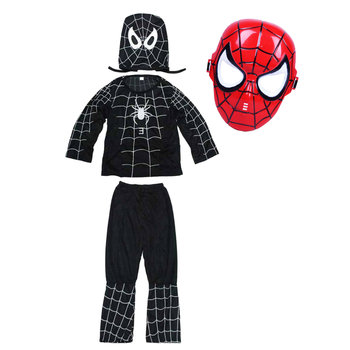 WKS, Strój dla chłopca, Kostium Spiderman Czarny 98-110 (S)