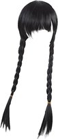 WKS, WEDNESDAY ADDAMS - Dziecięca peruka Czarne Warkocze - Idealna na Przebrania