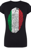 Włochy Flaga Odcisk Damski T-Shirt Rozm.XL