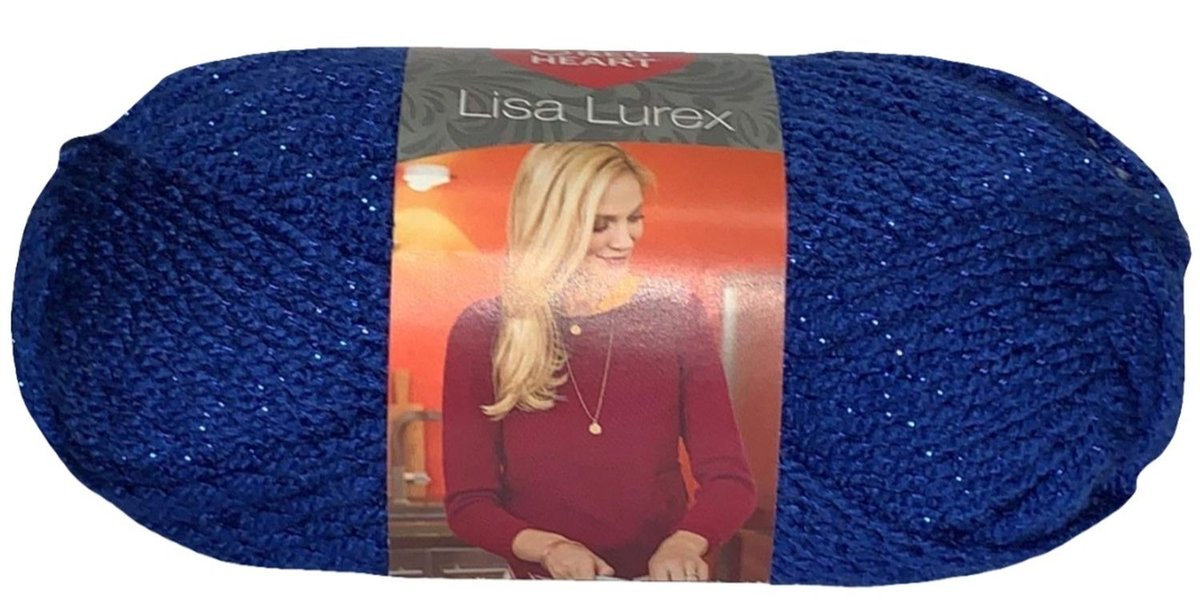 MEZ Red Heart Lisa Lurex Effektgarn Cyclamen – Glitzerndes Polyacryl-Garn 50g Knäuel, 133m Lauflänge Für Strick & Häkeln