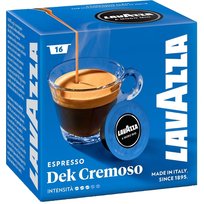 Włoska kawa bezkofeinowa w kapsułkach import LAVAZZA A Modo Mio Espresso Dek Cremoso, 16 szt.