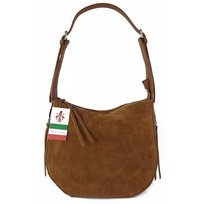 Włoska Skórzana Torebka Worek Na Ramię Vera Pelle ,,Format A4, Camel Lbb53C KEMER