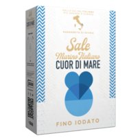 Włoska sól morska jodowana drobnoziarnista drobna Fino 1kg Cuor Di Mare