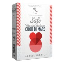 Włoska sól morska jodowana gruboziarnista gruba Grosso 1 kg Cuor Di Mare