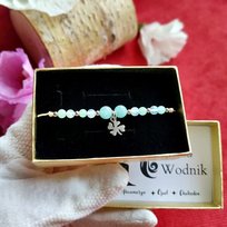 WODNIK Bransoletka Znak Zodiaku Koniczynka Kamienie Naturalne/GiovanniDivine