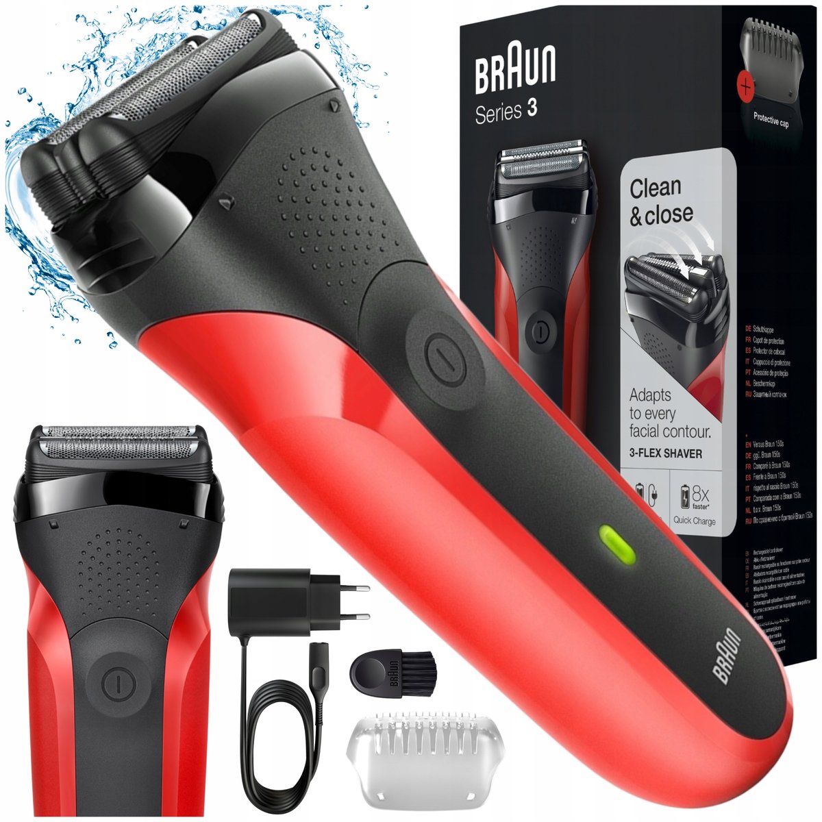 Empik WODOODPORNA GOLARKA MASZYNKA BRAUN DO GOLENIA BRODY ZAROSTU TWARZY