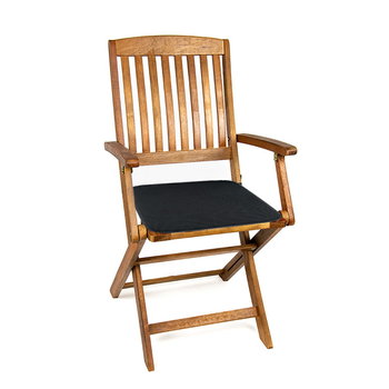 Wodoodporna poduszka na krzesło i meble ogrodowe 40x40 czarna - BOWI