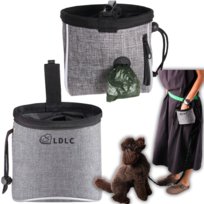 wodoodporna saszetka na przysmaki dla psa z miejscem na woreczki w zestawie z 2 paskami (zielony czarny) Wobell