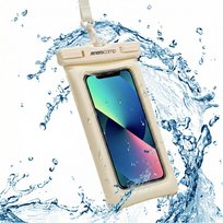 WODOODPORNE ETUI POKROWIEC NA TELEFON 12X22CM TPU PŁYWAJĄCE ENERO CAMP KREMOWE ENERO CAMP
