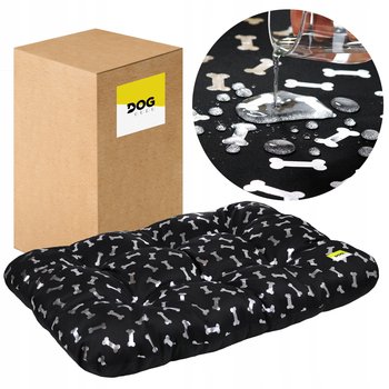 Wodoodporne Legowisko Dla Psa 100x70 cm XL Duże Posłanie - Czarny + Srebrne Kostki - DOGGURU
