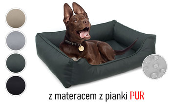 Wodoodporne legowisko posłanie kanapa materac mata dla psa 65x50 Sofa Valencia Standard rozbieralne rozmiar S kolor ciemnoszary/czarny - Inna marka