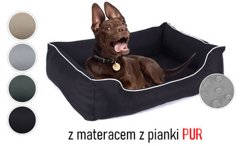 Wodoodporne legowisko posłanie kanapa materac mata dla psa 65x50 Sofa Valencia Standard rozbieralne rozmiar S kolor czarny/biały - Inna marka