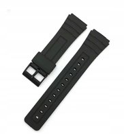 WODOODPORNY GUMOWY PASEK 12MM/15mm CASIO F-91W, F-84W + TELESKOPY - CZARNY Black